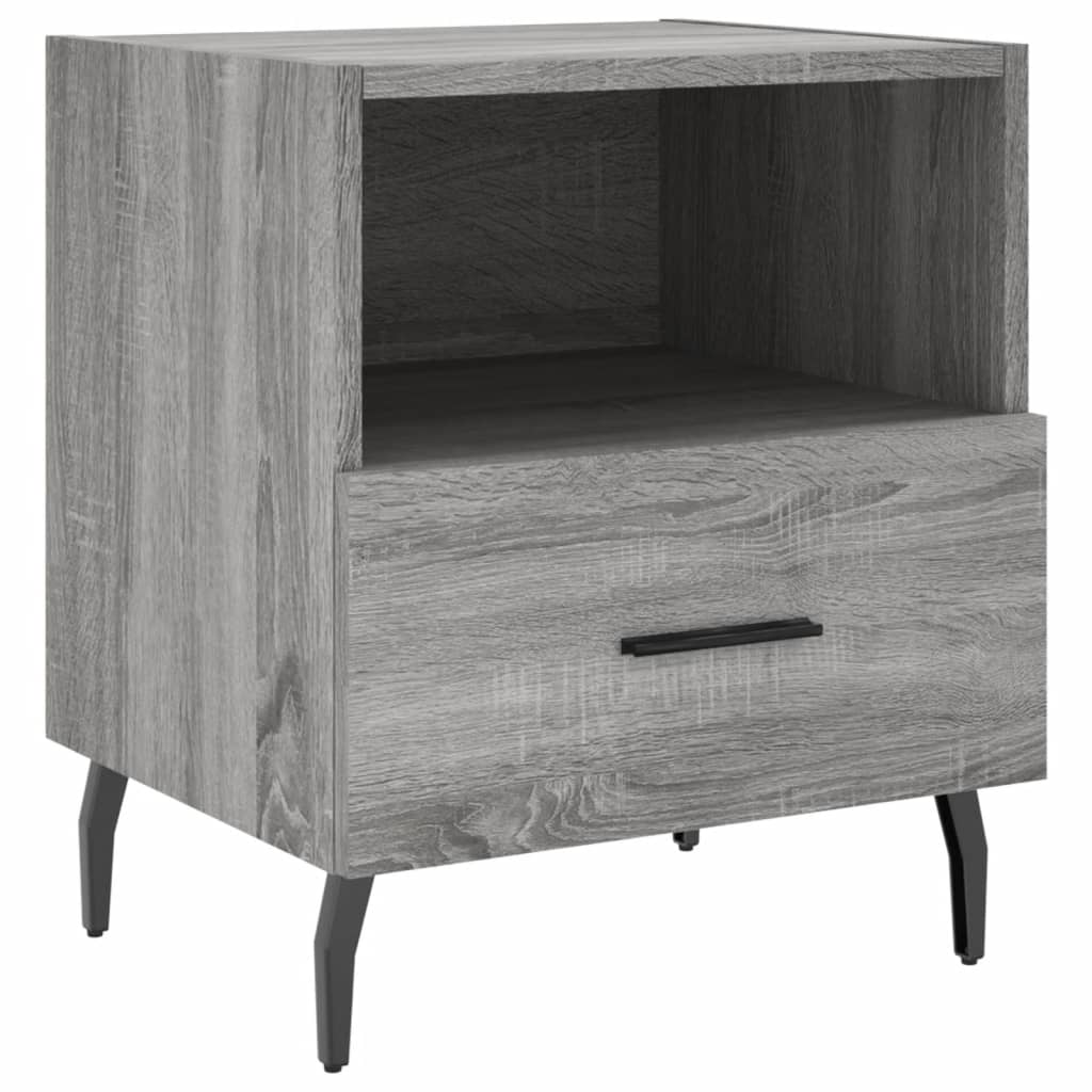 Nachtkastjes 2 st 40x35x47,5 cm bewerkt hout grijs sonoma eiken Nachtkastjes | Creëer jouw Trendy Thuis | Gratis bezorgd & Retour | Trendy.nl