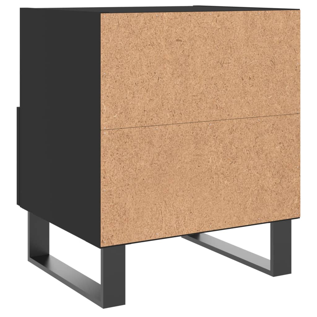 Nachtkastje 40x35x47,5 cm bewerkt hout zwart Nachtkastjes | Creëer jouw Trendy Thuis | Gratis bezorgd & Retour | Trendy.nl