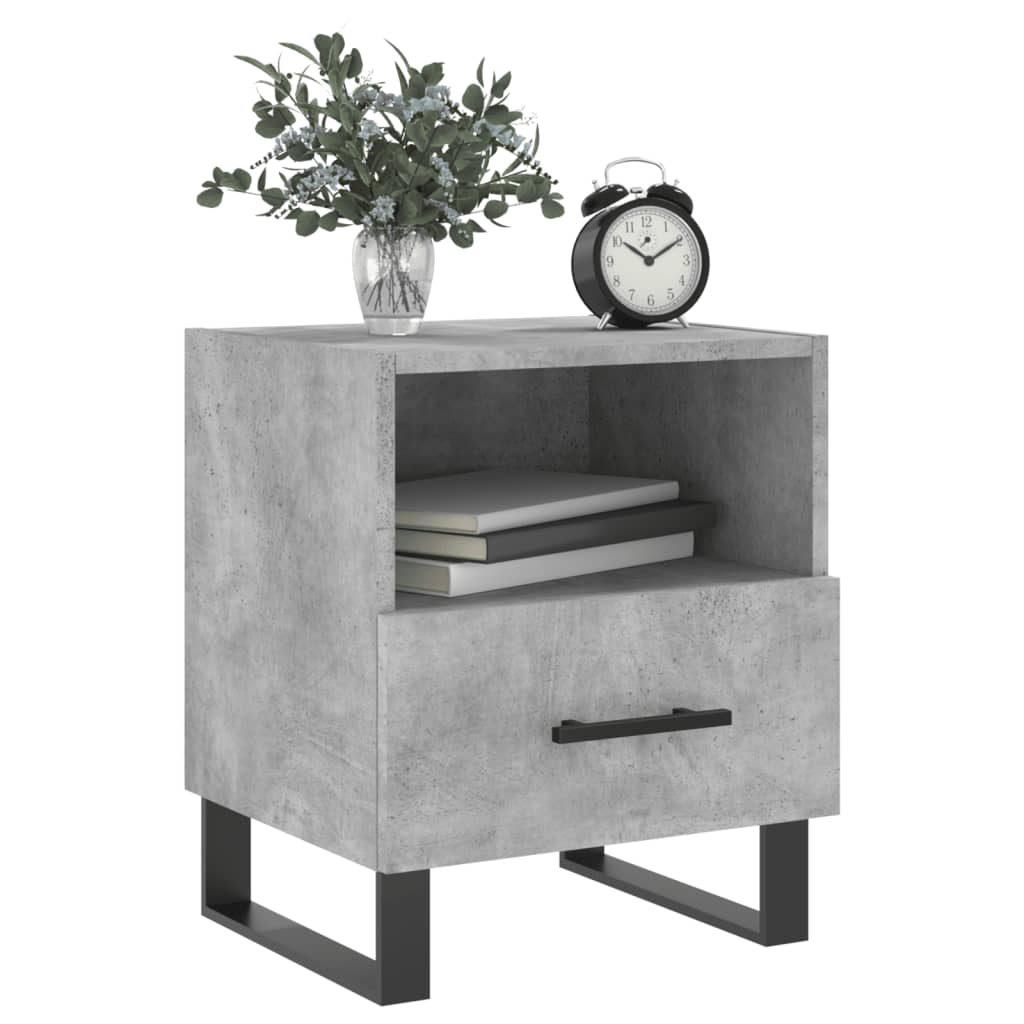 Nachtkastjes 2 st 40x35x47,5 cm bewerkt hout betongrijs Nachtkastjes | Creëer jouw Trendy Thuis | Gratis bezorgd & Retour | Trendy.nl