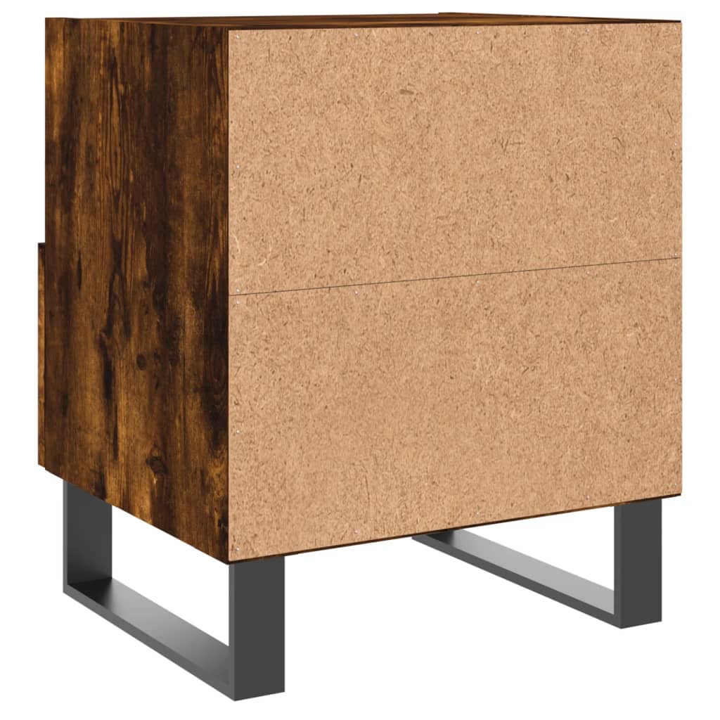 Nachtkastje 40x35x47,5 cm bewerkt hout gerookt eikenkleurig Nachtkastjes | Creëer jouw Trendy Thuis | Gratis bezorgd & Retour | Trendy.nl