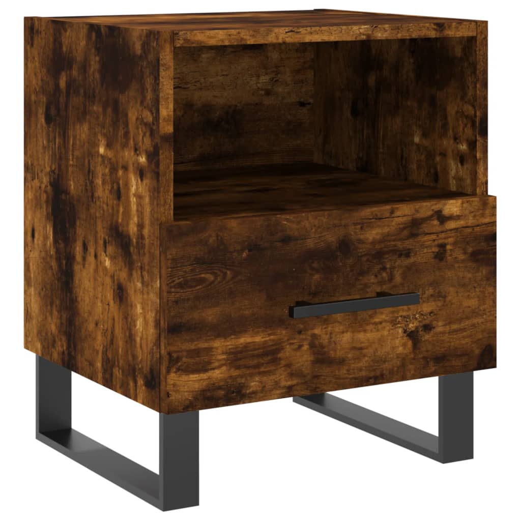 Nachtkastjes 2 st 40x35x47,5 cm bewerkt hout gerookt eikenkleur Nachtkastjes | Creëer jouw Trendy Thuis | Gratis bezorgd & Retour | Trendy.nl