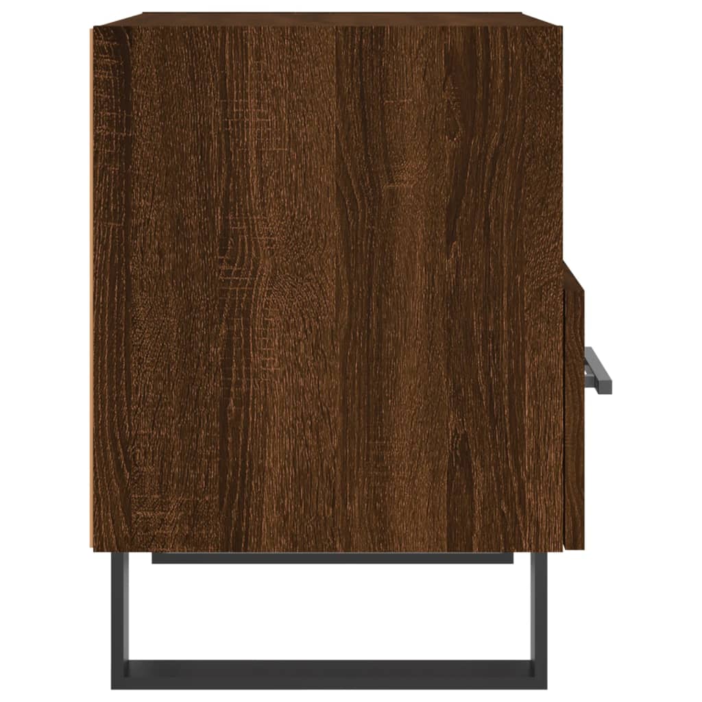 Nachtkastje 40x35x47,5 cm bewerkt hout bruin eikenkleur Nachtkastjes | Creëer jouw Trendy Thuis | Gratis bezorgd & Retour | Trendy.nl