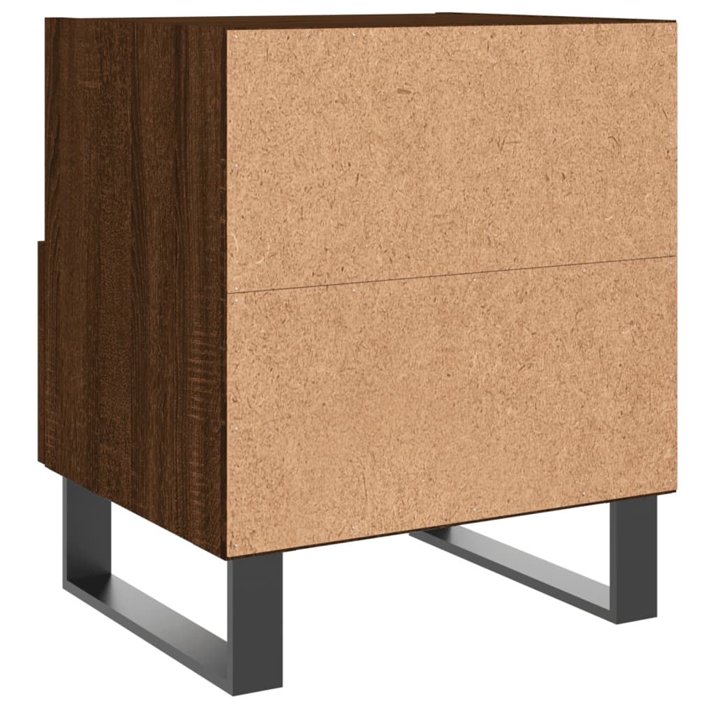 Nachtkastje 40x35x47,5 cm bewerkt hout bruin eikenkleur Nachtkastjes | Creëer jouw Trendy Thuis | Gratis bezorgd & Retour | Trendy.nl