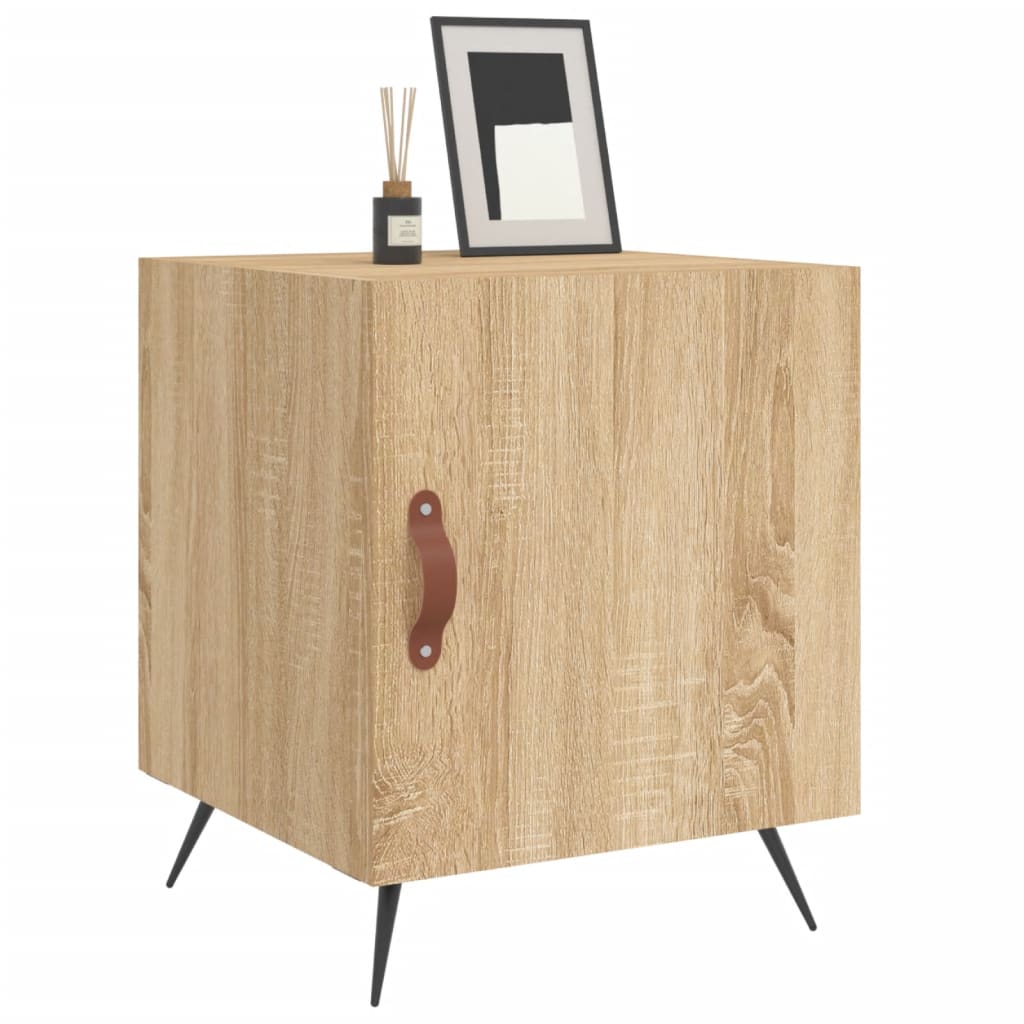 Nachtkastjes 2 st 40x40x50 cm bewerkt hout sonoma eikenkleurig Nachtkastjes | Creëer jouw Trendy Thuis | Gratis bezorgd & Retour | Trendy.nl