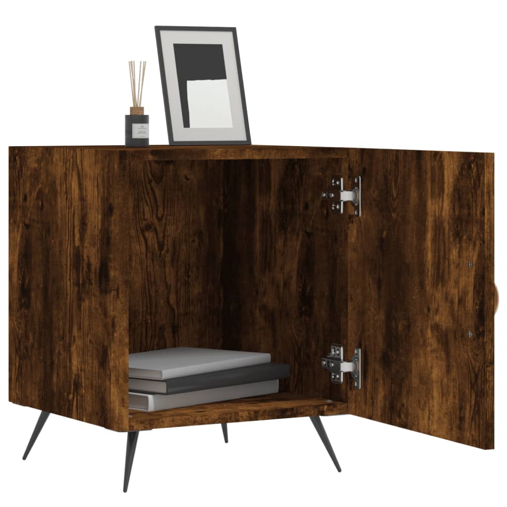 Nachtkastjes 2 st 40x40x50 cm bewerkt hout gerookt eikenkleurig Nachtkastjes | Creëer jouw Trendy Thuis | Gratis bezorgd & Retour | Trendy.nl