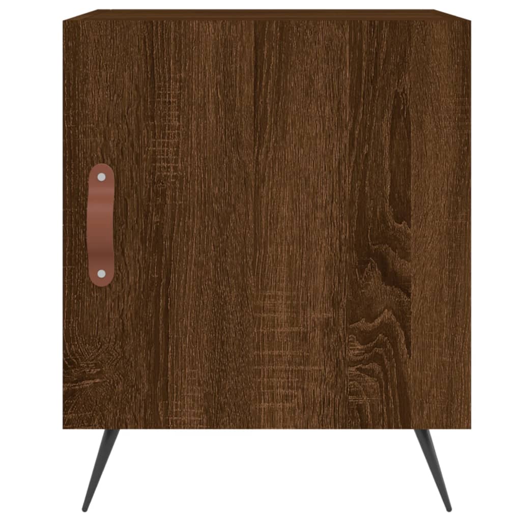 Nachtkastje 40x40x50 cm bewerkt hout bruin eikenkleur Nachtkastjes | Creëer jouw Trendy Thuis | Gratis bezorgd & Retour | Trendy.nl