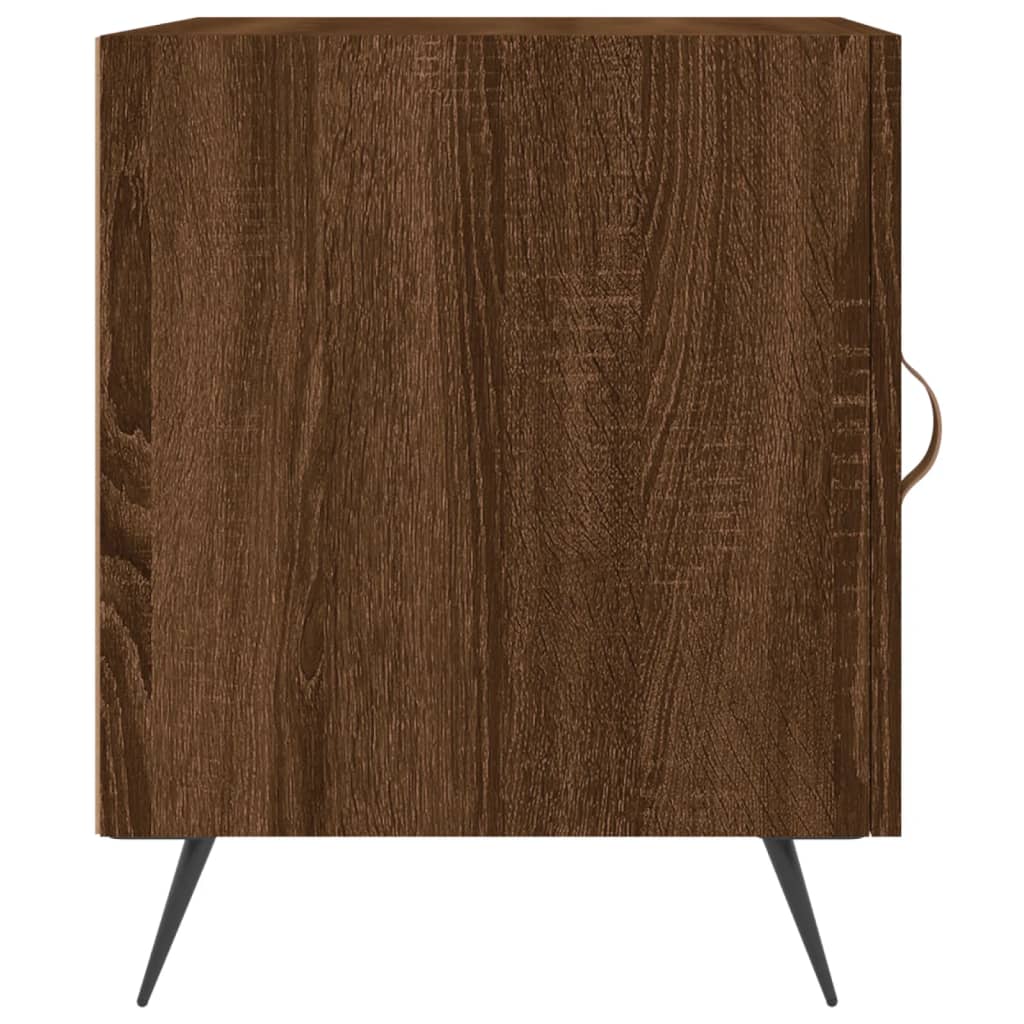 Nachtkastje 40x40x50 cm bewerkt hout bruin eikenkleur Nachtkastjes | Creëer jouw Trendy Thuis | Gratis bezorgd & Retour | Trendy.nl