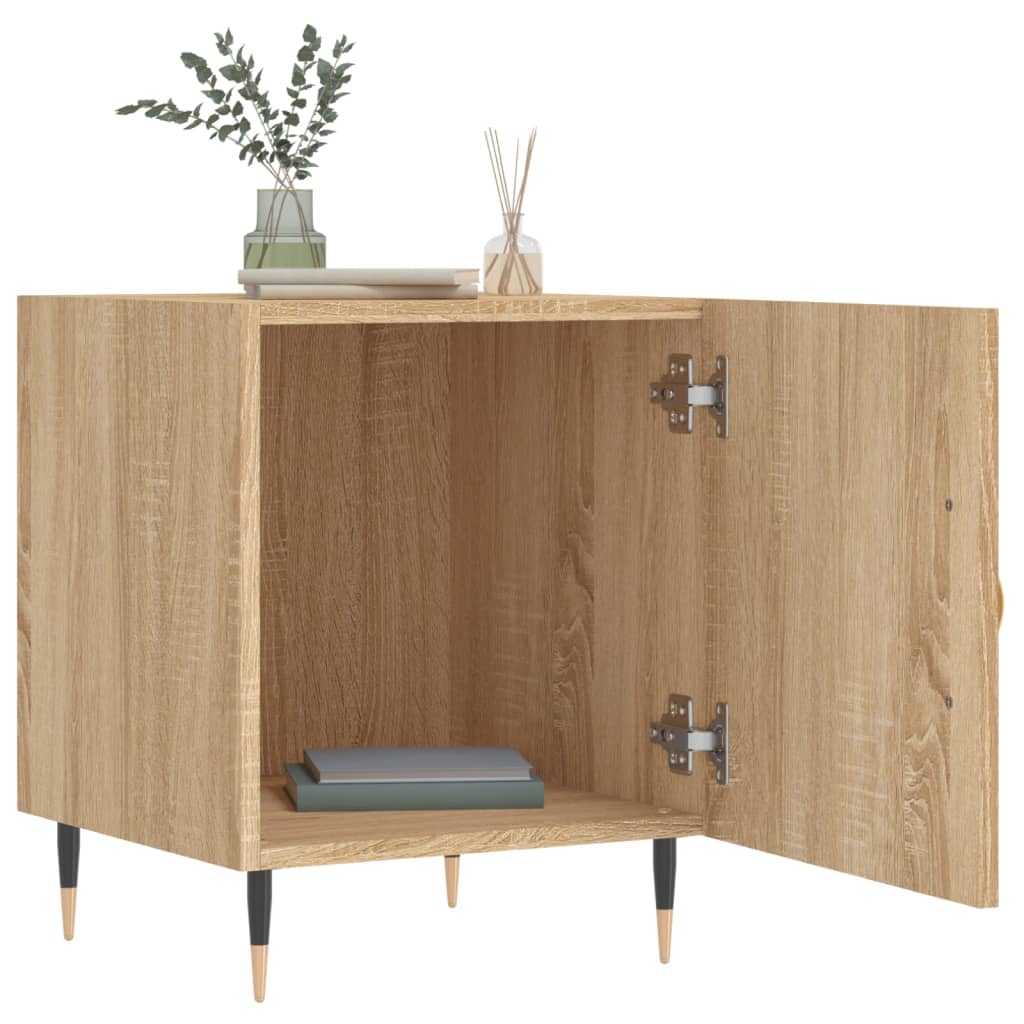 Nachtkastje 40x40x50 cm bewerkt hout sonoma eikenkleurig Nachtkastjes | Creëer jouw Trendy Thuis | Gratis bezorgd & Retour | Trendy.nl