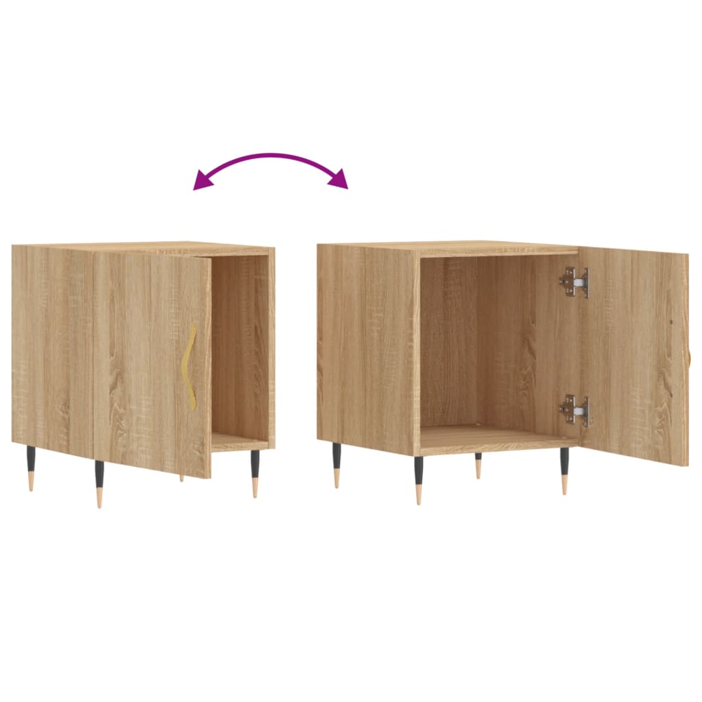 Nachtkastjes 2 st 40x40x50 cm bewerkt hout sonoma eikenkleurig Nachtkastjes | Creëer jouw Trendy Thuis | Gratis bezorgd & Retour | Trendy.nl