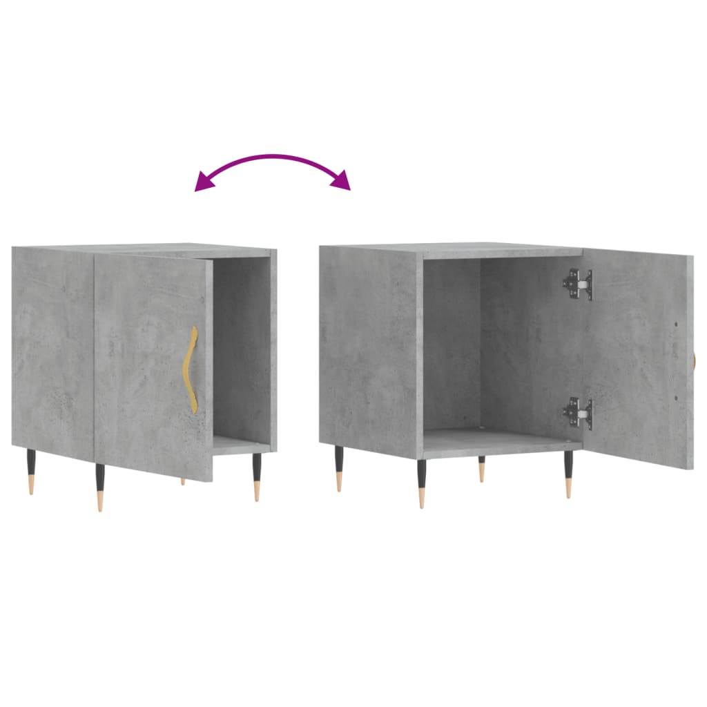 Nachtkastje 40x40x50 cm bewerkt hout betongrijs Nachtkastjes | Creëer jouw Trendy Thuis | Gratis bezorgd & Retour | Trendy.nl