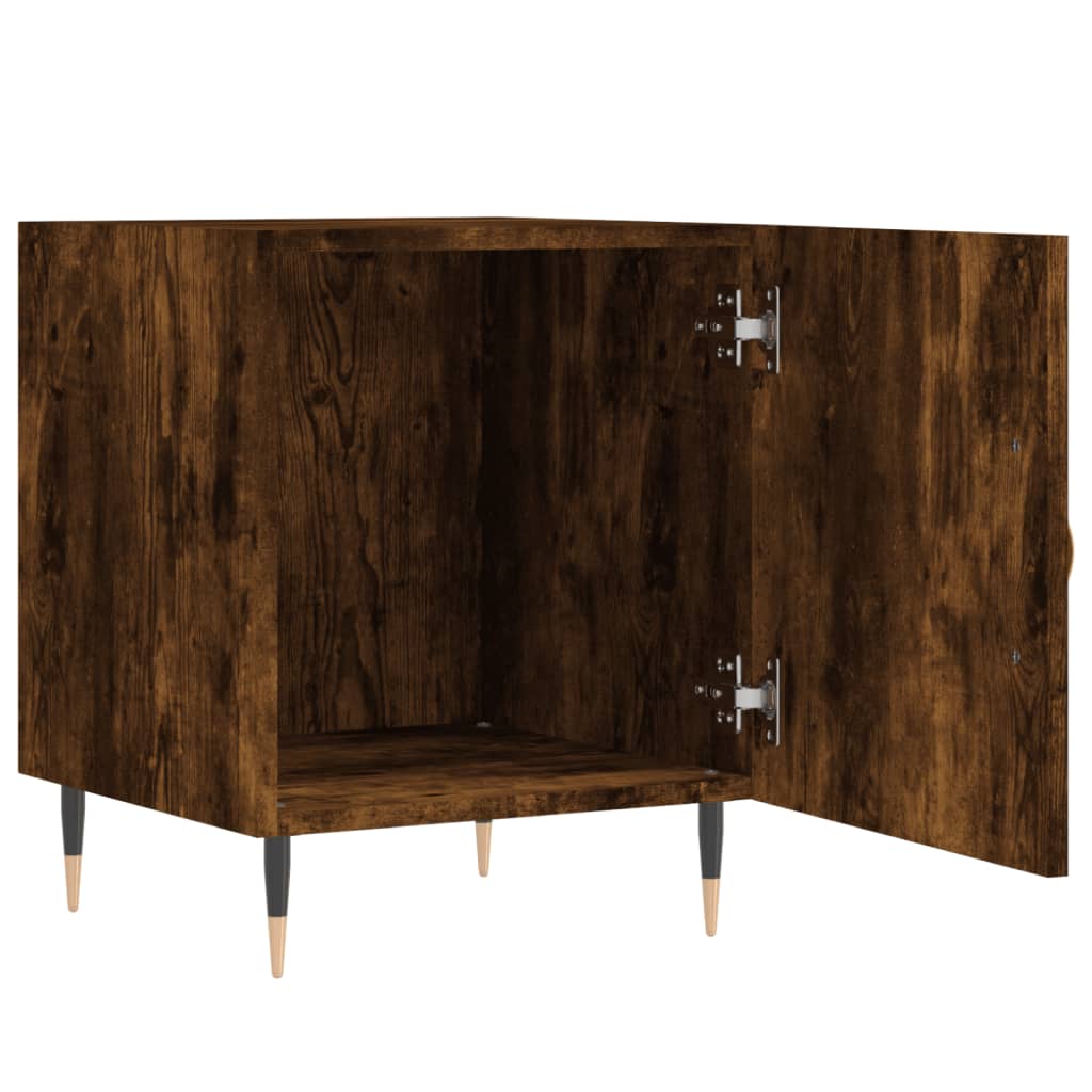 Nachtkastjes 2 st 40x40x50 cm bewerkt hout gerookt eikenkleurig Nachtkastjes | Creëer jouw Trendy Thuis | Gratis bezorgd & Retour | Trendy.nl