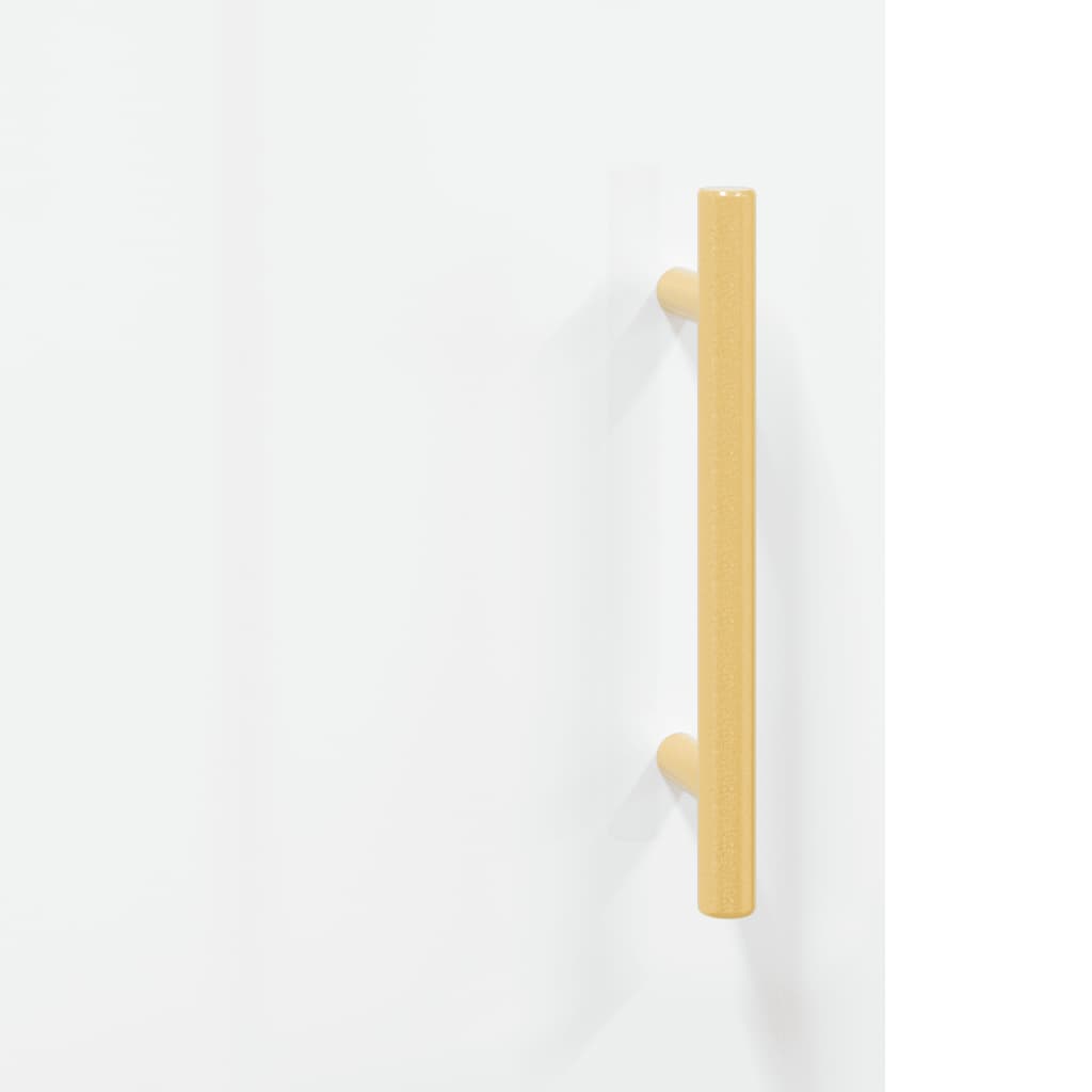 Nachtkastje 40x40x50 cm bewerkt hout hoogglans wit Nachtkastjes | Creëer jouw Trendy Thuis | Gratis bezorgd & Retour | Trendy.nl