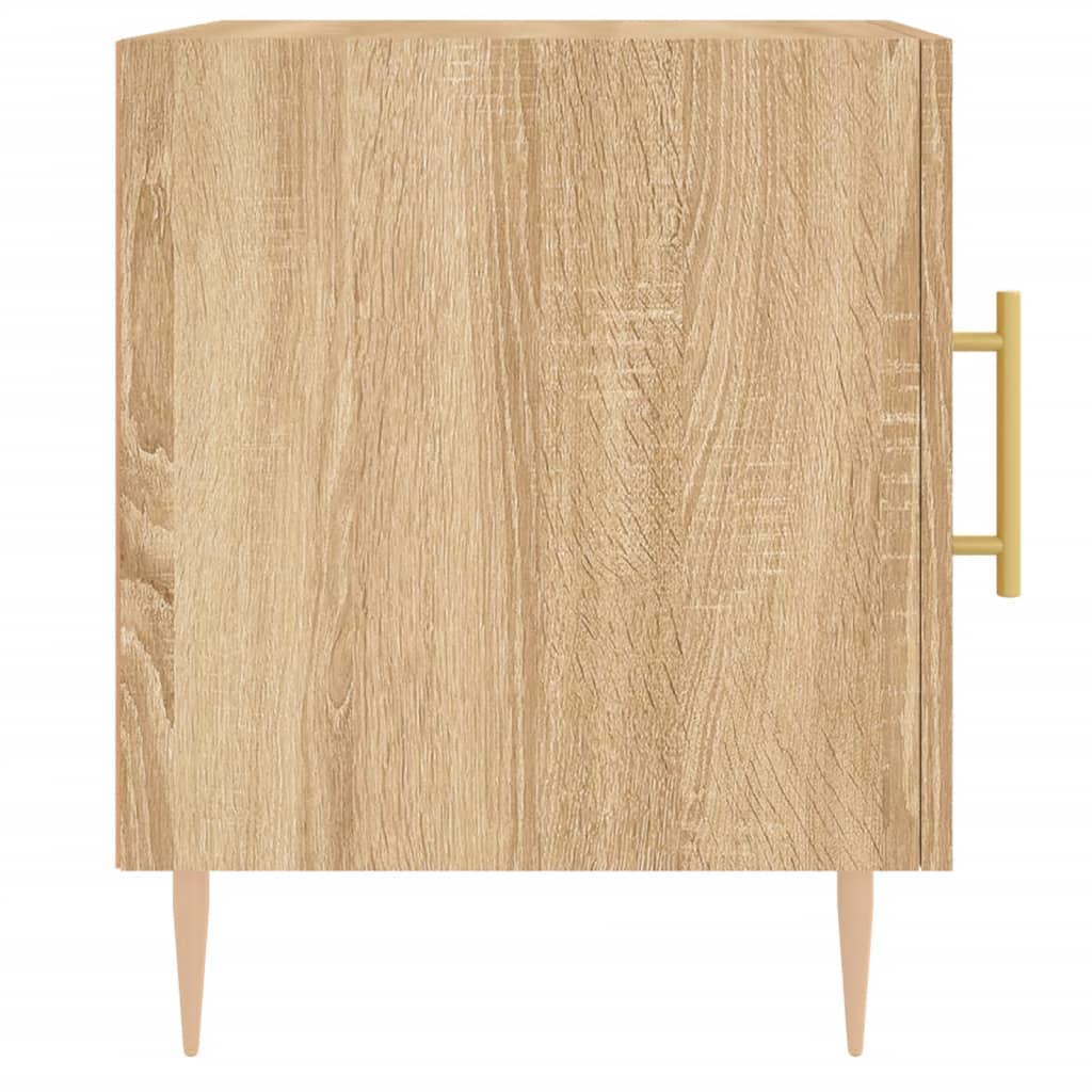 Nachtkastjes 2 st 40x40x50 cm bewerkt hout sonoma eikenkleurig Nachtkastjes | Creëer jouw Trendy Thuis | Gratis bezorgd & Retour | Trendy.nl