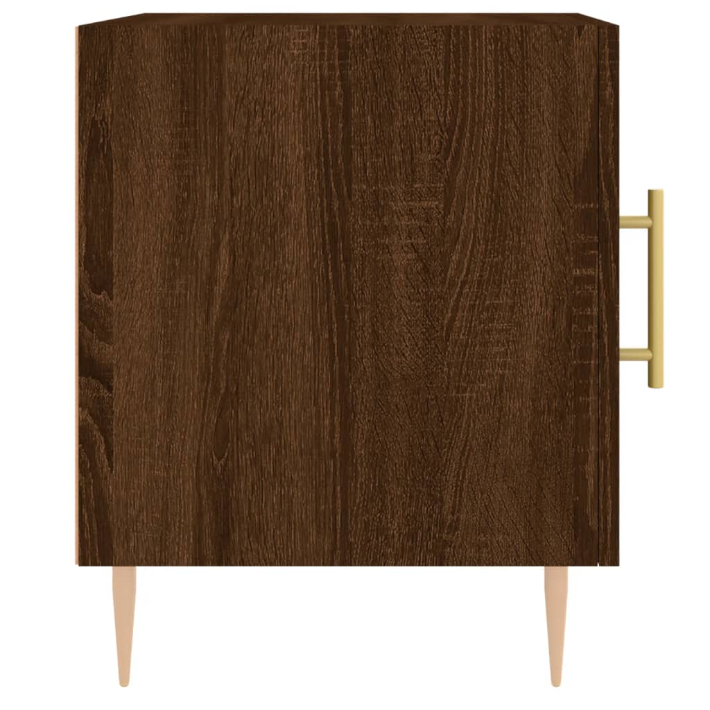 Nachtkastje 40x40x50 cm bewerkt hout bruin eikenkleur Nachtkastjes | Creëer jouw Trendy Thuis | Gratis bezorgd & Retour | Trendy.nl