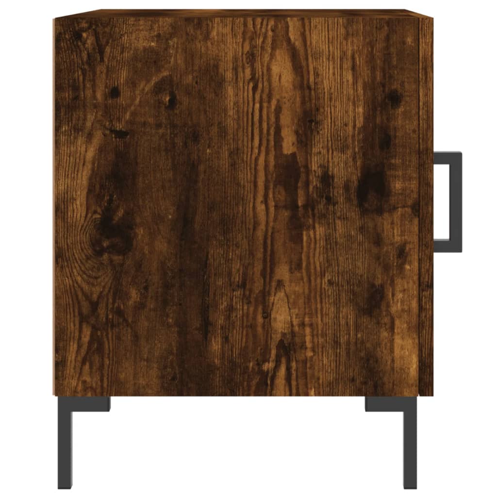 Nachtkastjes 2 st 40x40x50 cm bewerkt hout gerookt eikenkleurig Nachtkastjes | Creëer jouw Trendy Thuis | Gratis bezorgd & Retour | Trendy.nl