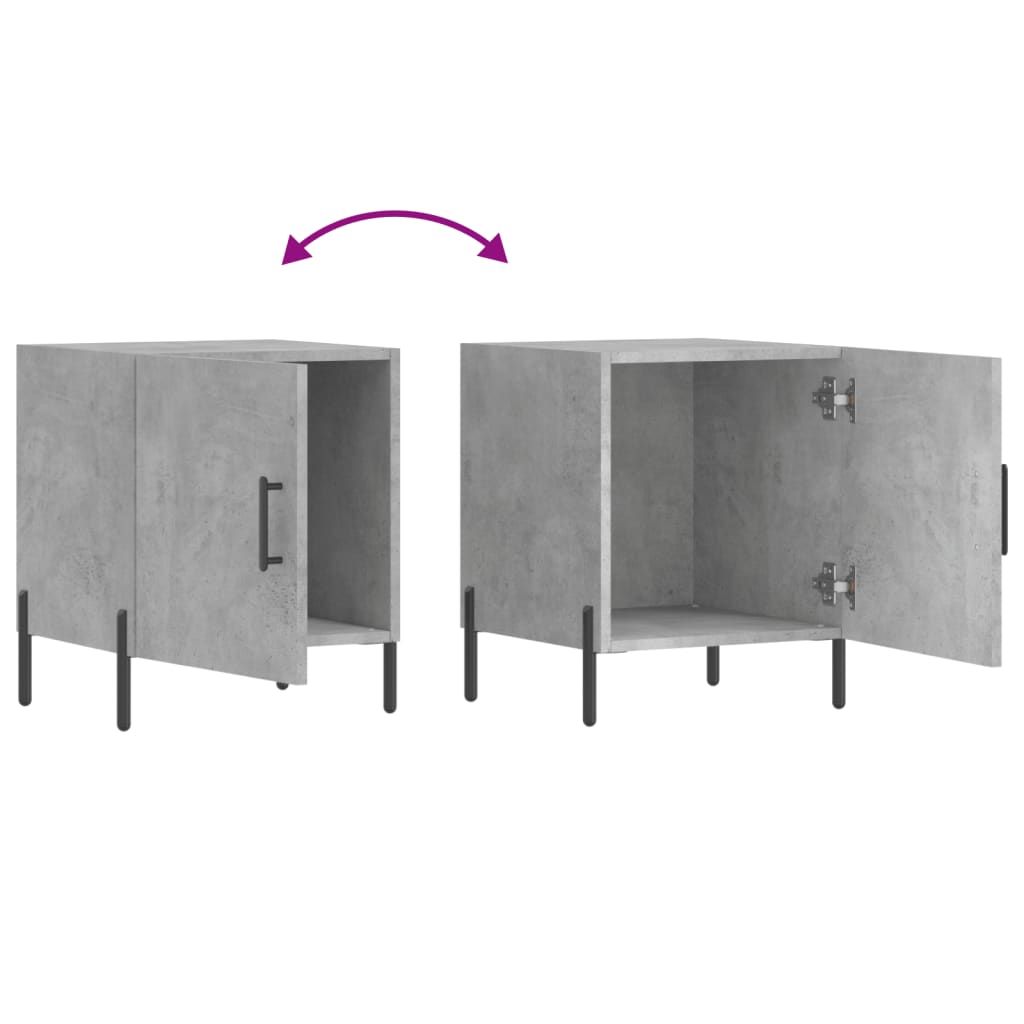 Nachtkastjes 2 st 40x40x50 cm bewerkt hout betongrijs Nachtkastjes | Creëer jouw Trendy Thuis | Gratis bezorgd & Retour | Trendy.nl
