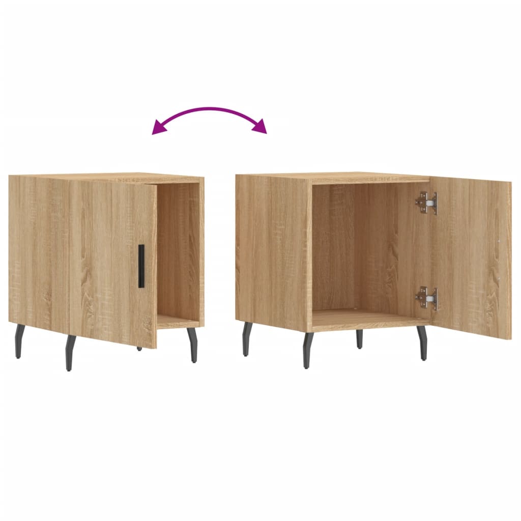 Nachtkastje 40x40x50 cm bewerkt hout sonoma eikenkleurig Nachtkastjes | Creëer jouw Trendy Thuis | Gratis bezorgd & Retour | Trendy.nl