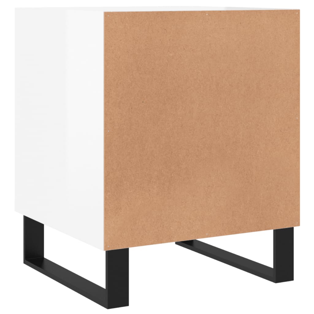 Nachtkastje 40x40x50 cm bewerkt hout hoogglans wit Nachtkastjes | Creëer jouw Trendy Thuis | Gratis bezorgd & Retour | Trendy.nl