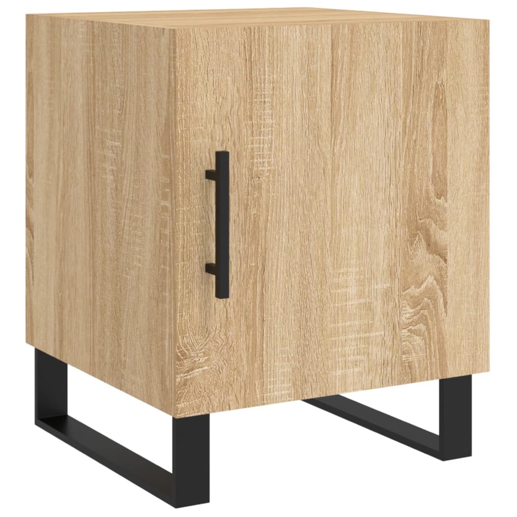 Nachtkastjes 2 st 40x40x50 cm bewerkt hout sonoma eikenkleurig Nachtkastjes | Creëer jouw Trendy Thuis | Gratis bezorgd & Retour | Trendy.nl