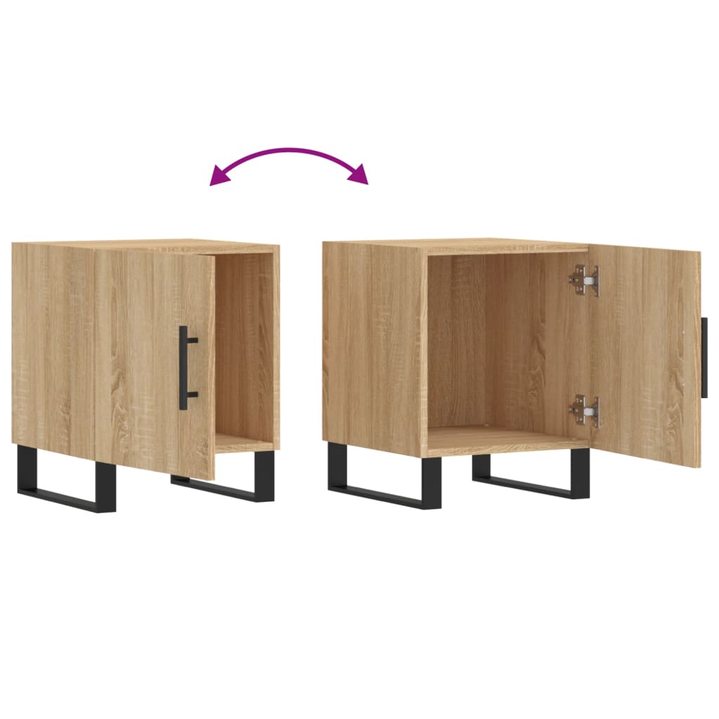 Nachtkastjes 2 st 40x40x50 cm bewerkt hout sonoma eikenkleurig Nachtkastjes | Creëer jouw Trendy Thuis | Gratis bezorgd & Retour | Trendy.nl