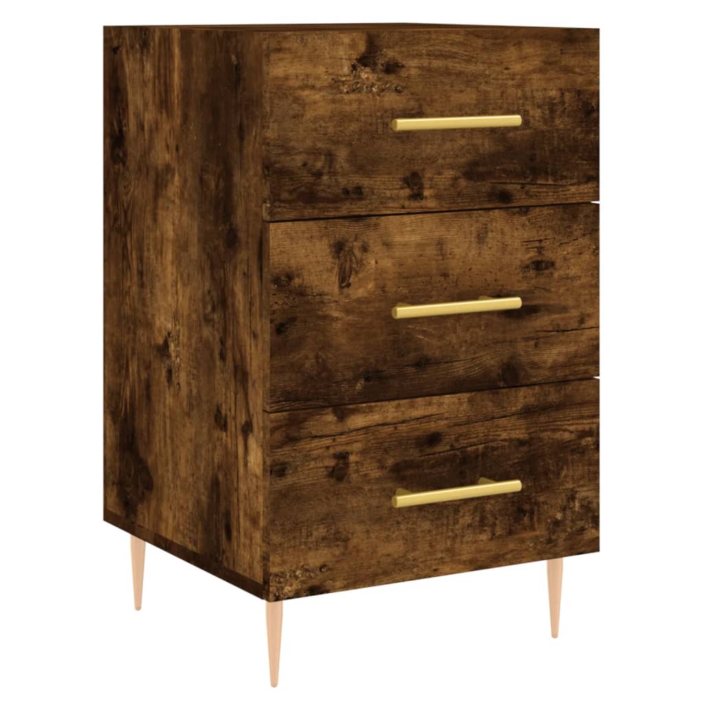 Nachtkastje 40x40x66 cm bewerkt hout gerookt eikenkleurig Nachtkastjes | Creëer jouw Trendy Thuis | Gratis bezorgd & Retour | Trendy.nl