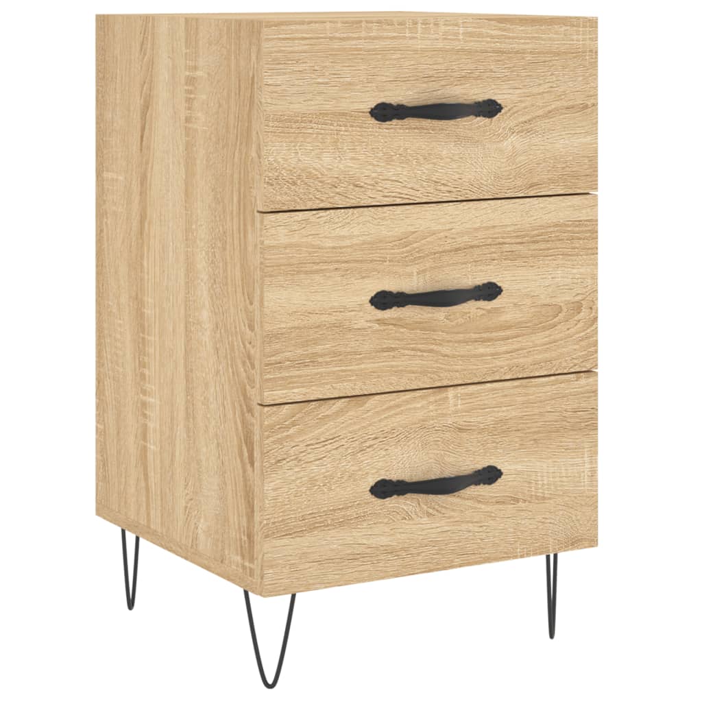 Nachtkastje 40x40x66 cm bewerkt hout sonoma eikenkleurig Nachtkastjes | Creëer jouw Trendy Thuis | Gratis bezorgd & Retour | Trendy.nl