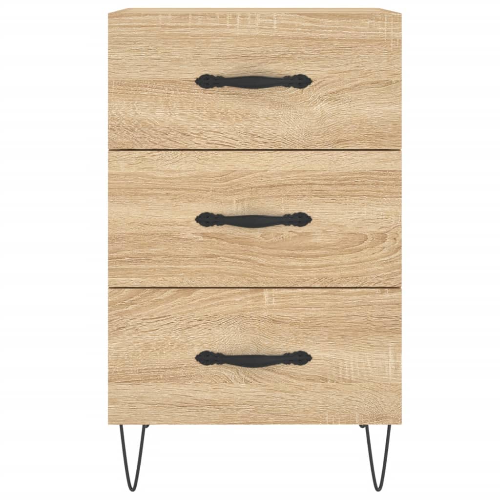 Nachtkastje 40x40x66 cm bewerkt hout sonoma eikenkleurig Nachtkastjes | Creëer jouw Trendy Thuis | Gratis bezorgd & Retour | Trendy.nl