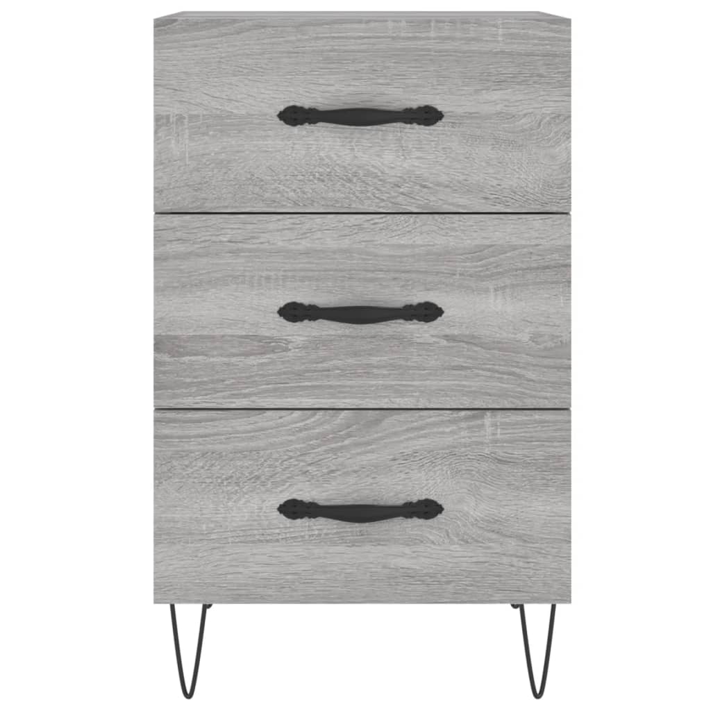 Nachtkastje 40x40x66 cm bewerkt hout grijs sonoma eikenkleurig Nachtkastjes | Creëer jouw Trendy Thuis | Gratis bezorgd & Retour | Trendy.nl