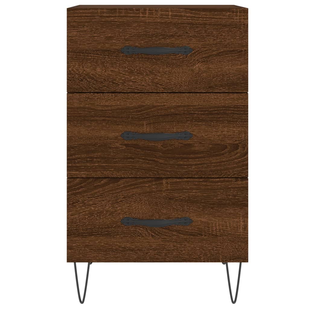 Nachtkastje 40x40x66 cm bewerkt hout bruin eikenkleur Nachtkastjes | Creëer jouw Trendy Thuis | Gratis bezorgd & Retour | Trendy.nl