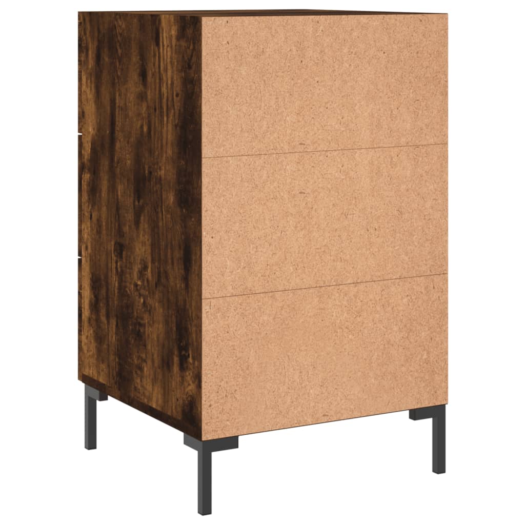 Nachtkastje 40x40x66 cm bewerkt hout gerookt eikenkleurig Nachtkastjes | Creëer jouw Trendy Thuis | Gratis bezorgd & Retour | Trendy.nl