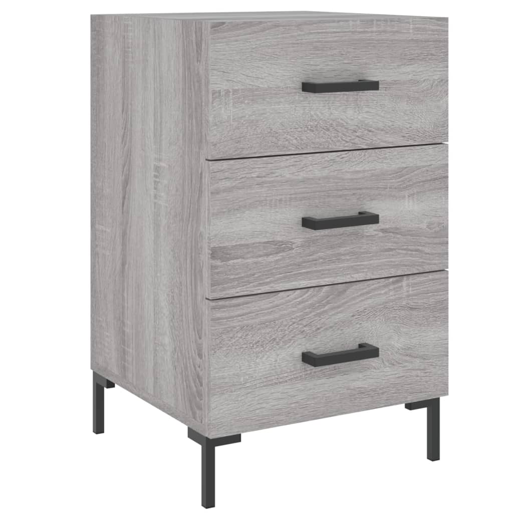 Nachtkastje 40x40x66 cm bewerkt hout grijs sonoma eikenkleurig Nachtkastjes | Creëer jouw Trendy Thuis | Gratis bezorgd & Retour | Trendy.nl