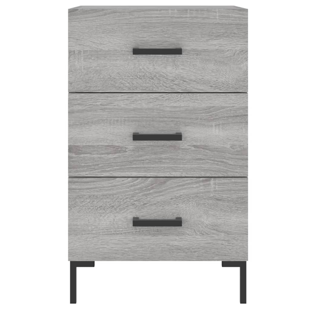 Nachtkastje 40x40x66 cm bewerkt hout grijs sonoma eikenkleurig Nachtkastjes | Creëer jouw Trendy Thuis | Gratis bezorgd & Retour | Trendy.nl