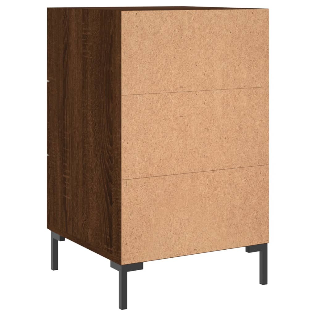 Nachtkastje 40x40x66 cm bewerkt hout bruin eikenkleur Nachtkastjes | Creëer jouw Trendy Thuis | Gratis bezorgd & Retour | Trendy.nl