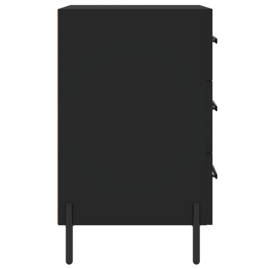 Nachtkastje 40x40x66 cm bewerkt hout zwart Nachtkastjes | Creëer jouw Trendy Thuis | Gratis bezorgd & Retour | Trendy.nl