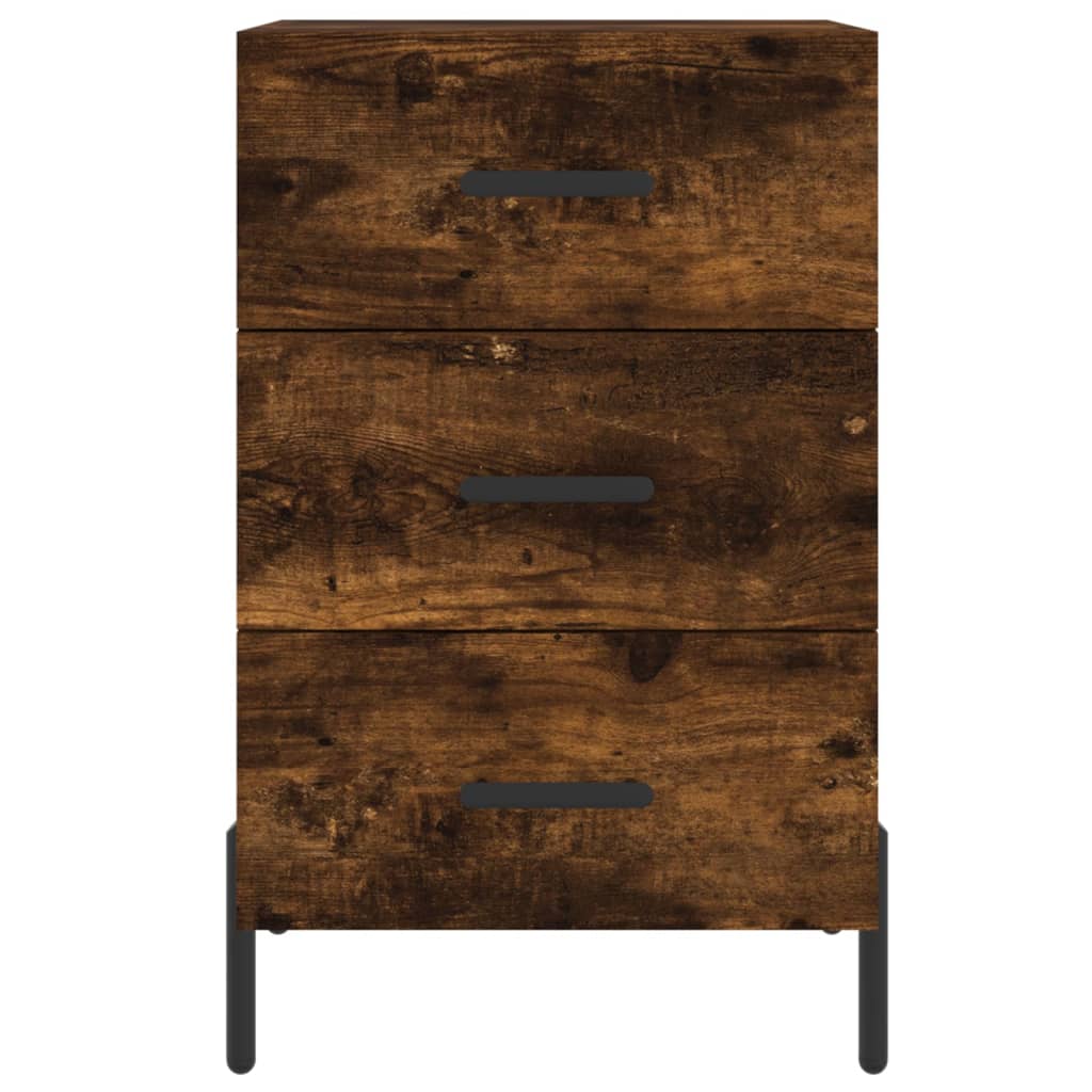 Nachtkastje 40x40x66 cm bewerkt hout gerookt eikenkleurig Nachtkastjes | Creëer jouw Trendy Thuis | Gratis bezorgd & Retour | Trendy.nl