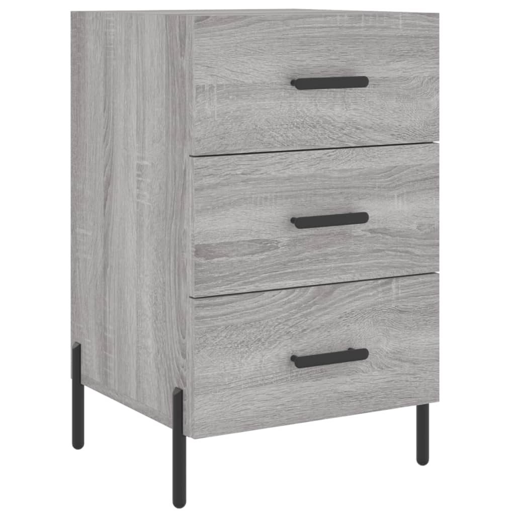 Nachtkastje 40x40x66 cm bewerkt hout grijs sonoma eikenkleurig Nachtkastjes | Creëer jouw Trendy Thuis | Gratis bezorgd & Retour | Trendy.nl