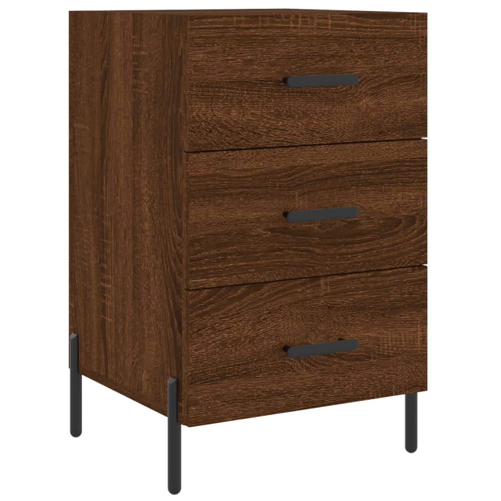 Nachtkastje 40x40x66 cm bewerkt hout bruin eikenkleur Nachtkastjes | Creëer jouw Trendy Thuis | Gratis bezorgd & Retour | Trendy.nl