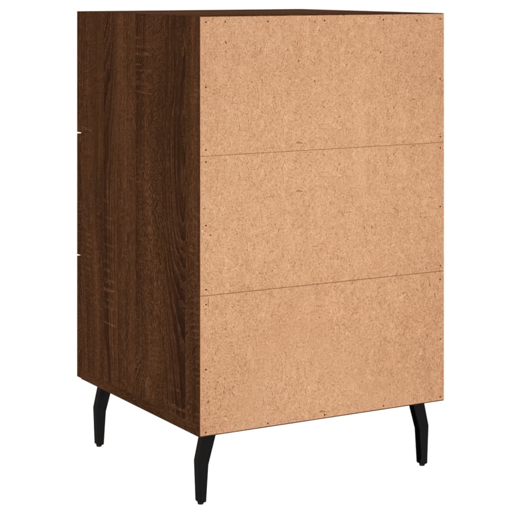 Nachtkastje 40x40x66 cm bewerkt hout bruin eikenkleur Nachtkastjes | Creëer jouw Trendy Thuis | Gratis bezorgd & Retour | Trendy.nl