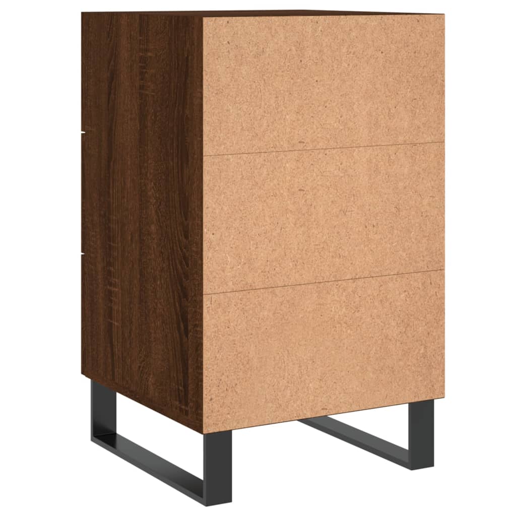 Nachtkastje 40x40x66 cm bewerkt hout bruin eikenkleur Nachtkastjes | Creëer jouw Trendy Thuis | Gratis bezorgd & Retour | Trendy.nl