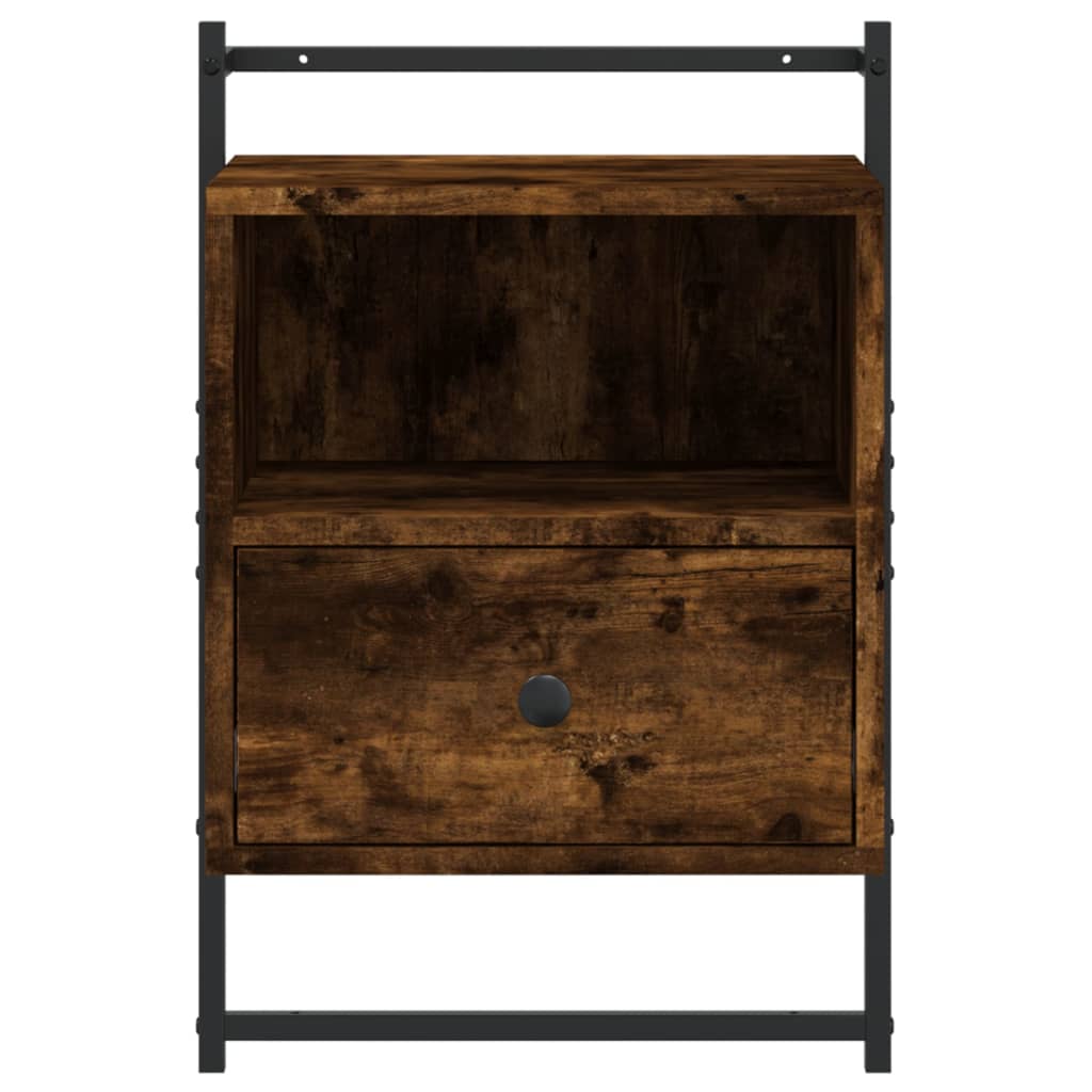 Nachtkastje wandgemonteerd 40x30x61 cm hout gerookt eikenkleur Nachtkastjes | Creëer jouw Trendy Thuis | Gratis bezorgd & Retour | Trendy.nl