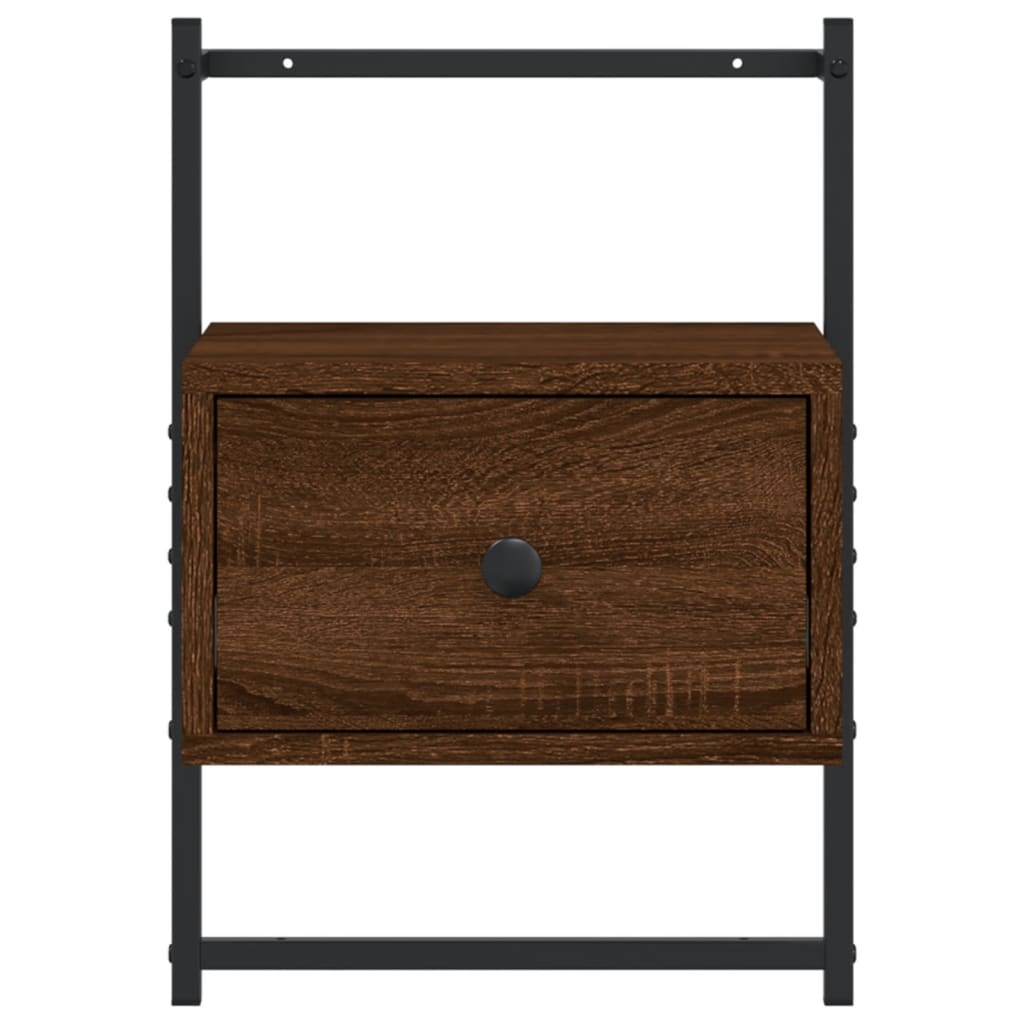 Nachtkastje wandgemonteerd 35x30x51 cm hout bruin eikenkleur Nachtkastjes | Creëer jouw Trendy Thuis | Gratis bezorgd & Retour | Trendy.nl