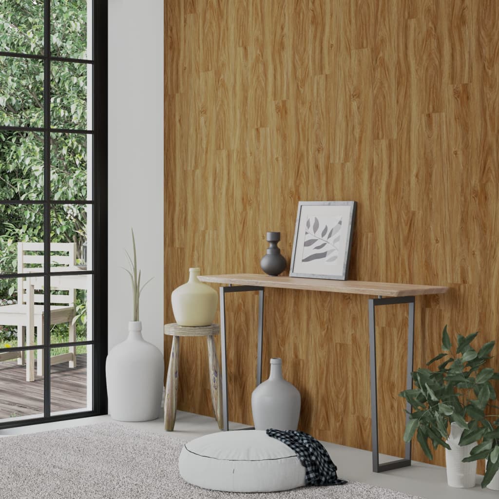 Wandpanelen houtlook 4,12 m² PVC bruin Wandpanelen | Creëer jouw Trendy Thuis | Gratis bezorgd & Retour | Trendy.nl