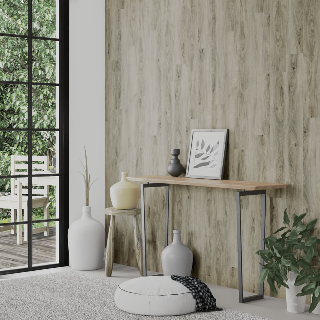 Wandpanelen houtlook 4,12 m² PVC grijs Wandpanelen | Creëer jouw Trendy Thuis | Gratis bezorgd & Retour | Trendy.nl