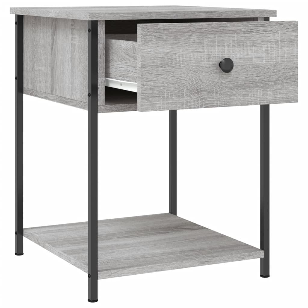 Nachtkastje 44x45x58 cm bewerkt hout grijs sonoma eikenkleurig Nachtkastjes | Creëer jouw Trendy Thuis | Gratis bezorgd & Retour | Trendy.nl