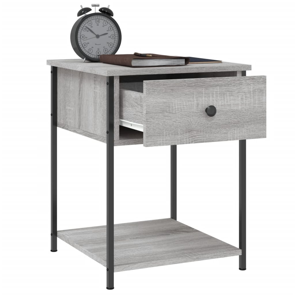 Nachtkastjes 2 st 44x45x58 cm bewerkt hout grijs sonoma eiken Nachtkastjes | Creëer jouw Trendy Thuis | Gratis bezorgd & Retour | Trendy.nl