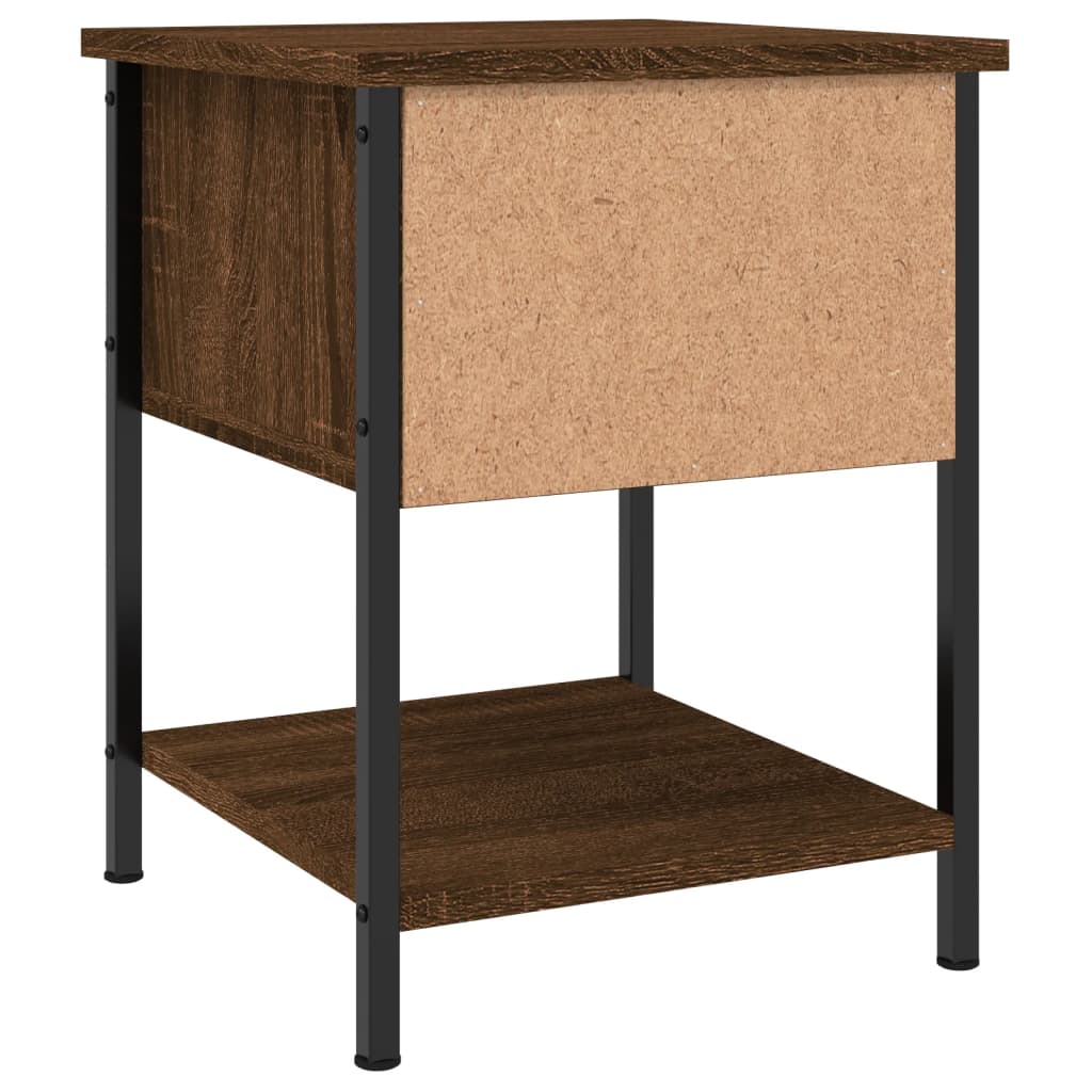 Nachtkastjes 2 st 34x35,5x45 cm bewerkt hout bruin eikenkleur Nachtkastjes | Creëer jouw Trendy Thuis | Gratis bezorgd & Retour | Trendy.nl