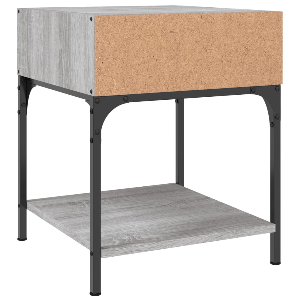 Nachtkastjes 2 st 40x41x50 cm bewerkt hout grijs sonoma eiken Nachtkastjes | Creëer jouw Trendy Thuis | Gratis bezorgd & Retour | Trendy.nl