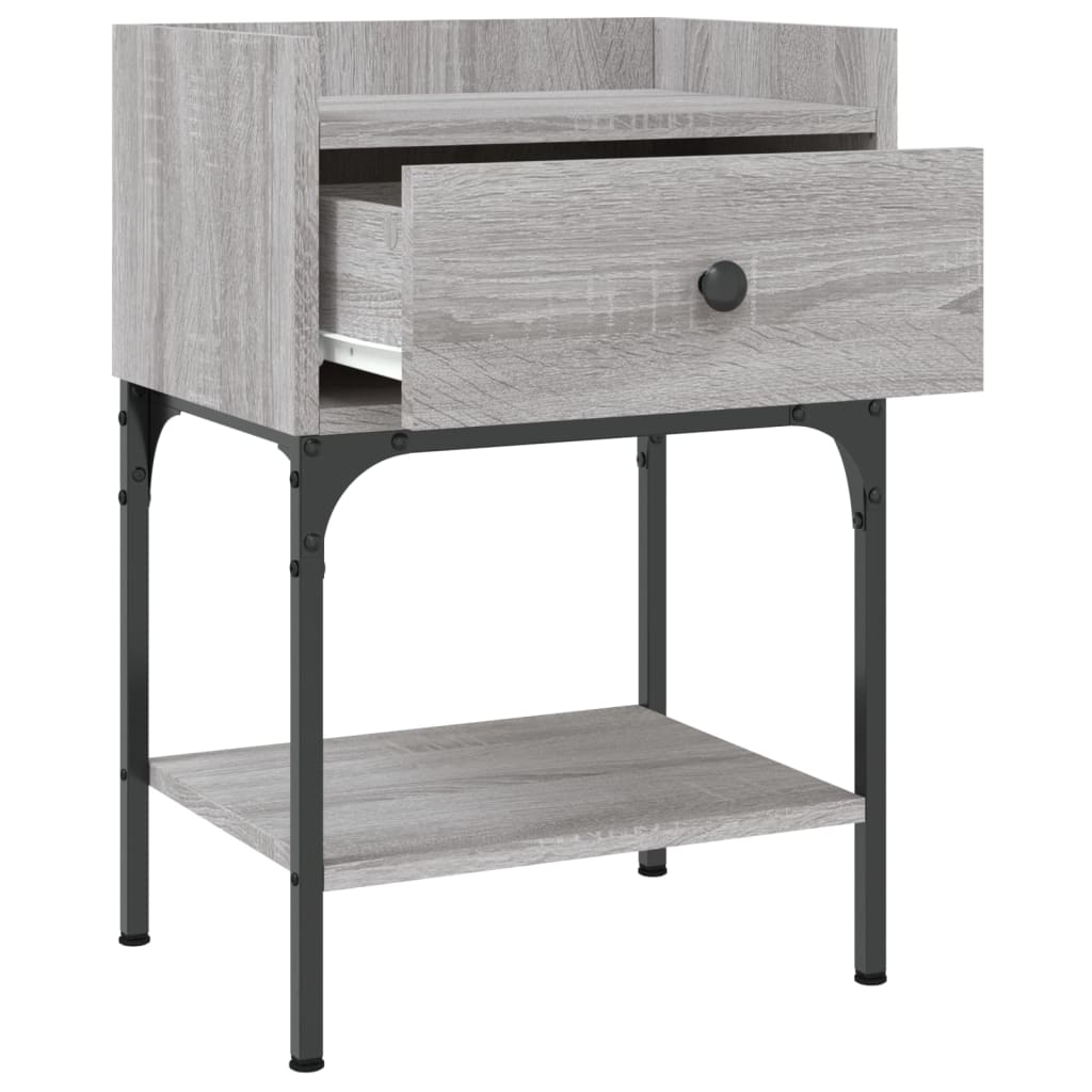 Nachtkastjes 2 st 40,5x31x60 cm bewerkt hout grijs sonoma eiken Nachtkastjes | Creëer jouw Trendy Thuis | Gratis bezorgd & Retour | Trendy.nl