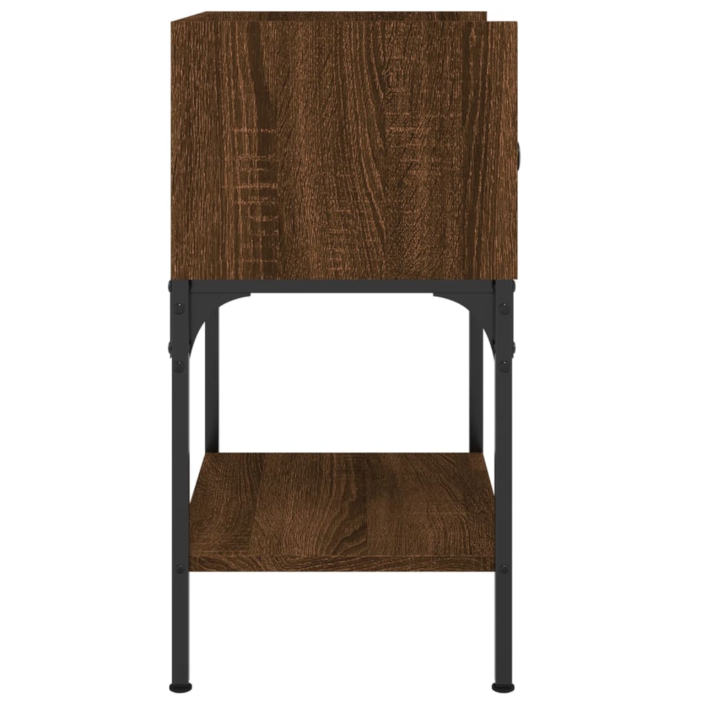 Nachtkastjes 2 st 40,5x31x60 cm bewerkt hout bruin eikenkleur Nachtkastjes | Creëer jouw Trendy Thuis | Gratis bezorgd & Retour | Trendy.nl