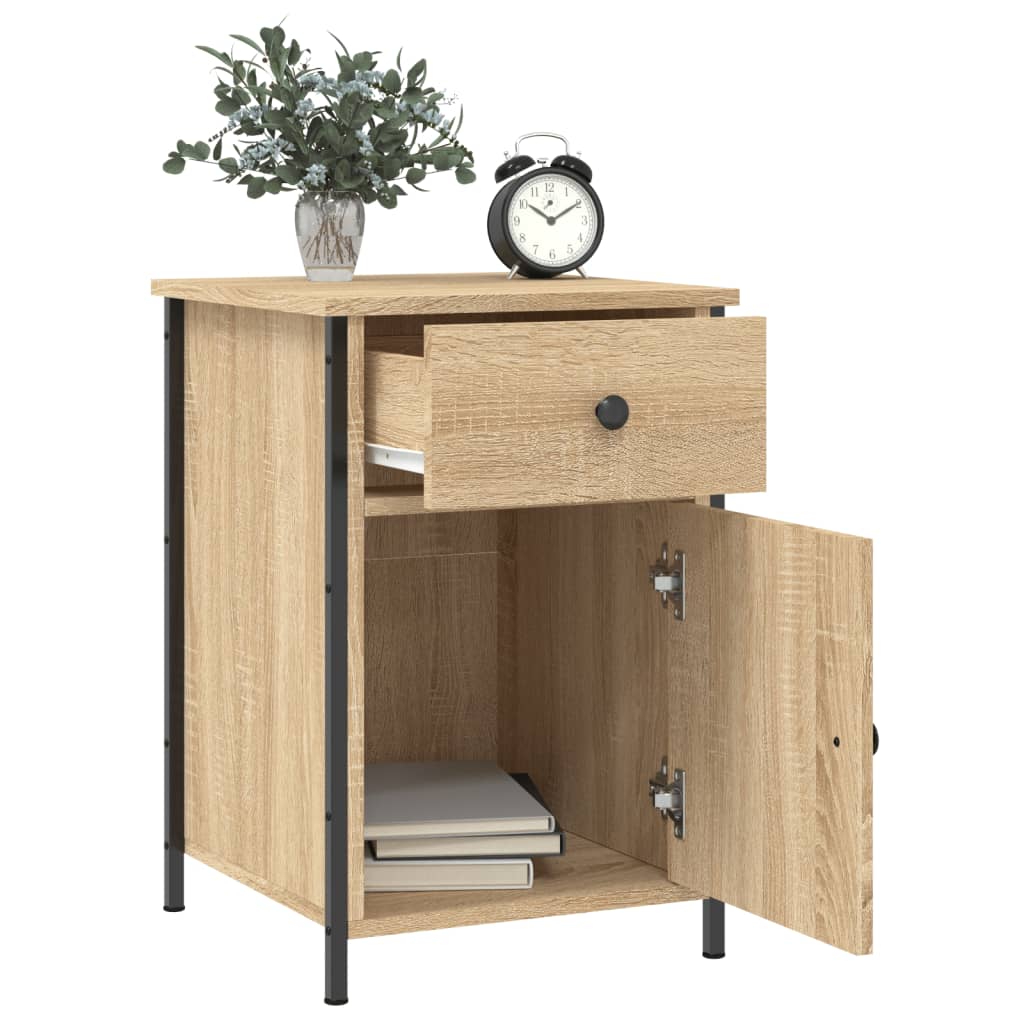 Nachtkastjes 2 st 40x42x60 cm bewerkt hout sonoma eikenkleurig Nachtkastjes | Creëer jouw Trendy Thuis | Gratis bezorgd & Retour | Trendy.nl